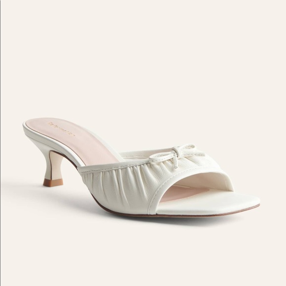 Reformation Simone Gathered Kitten Heel Sandal - Picture 2 of 10